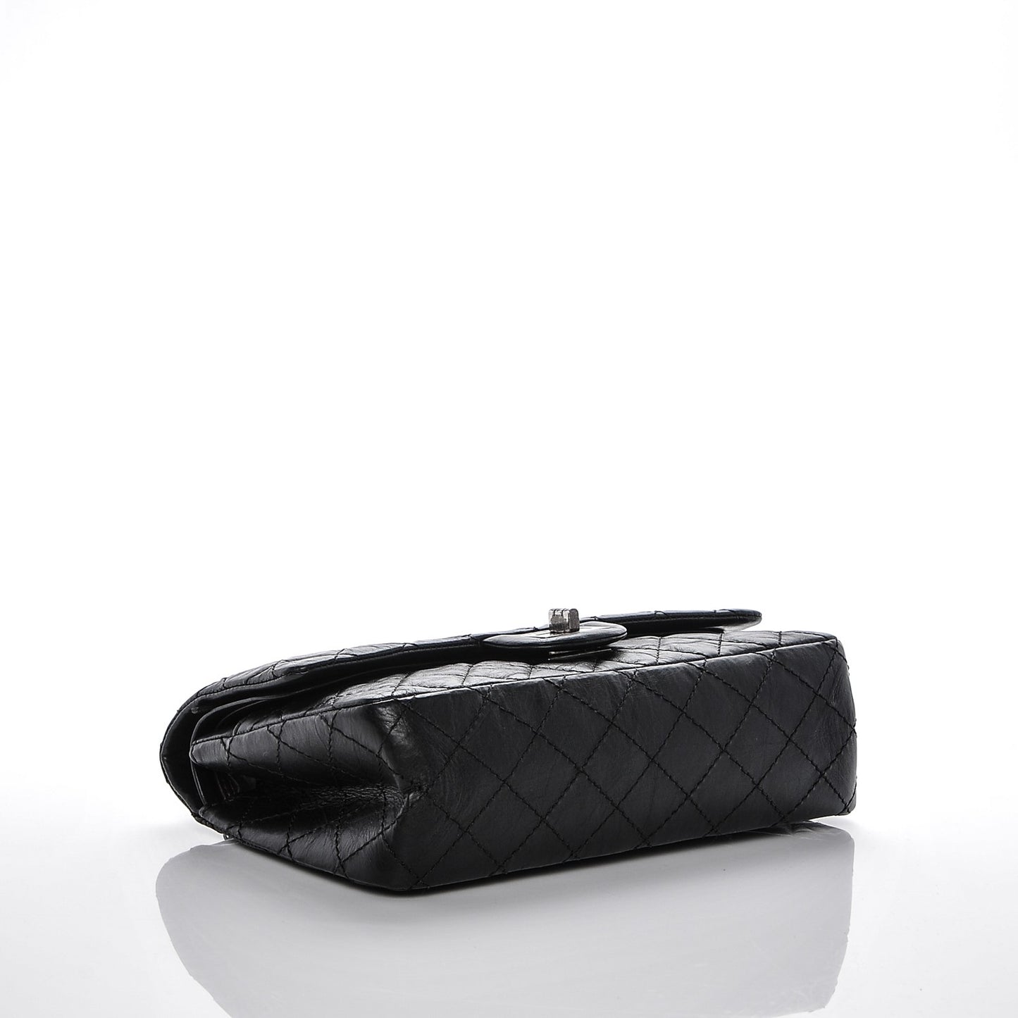 Aged Calfskin Quilted 2.55 Reissue 225 Flap Black
