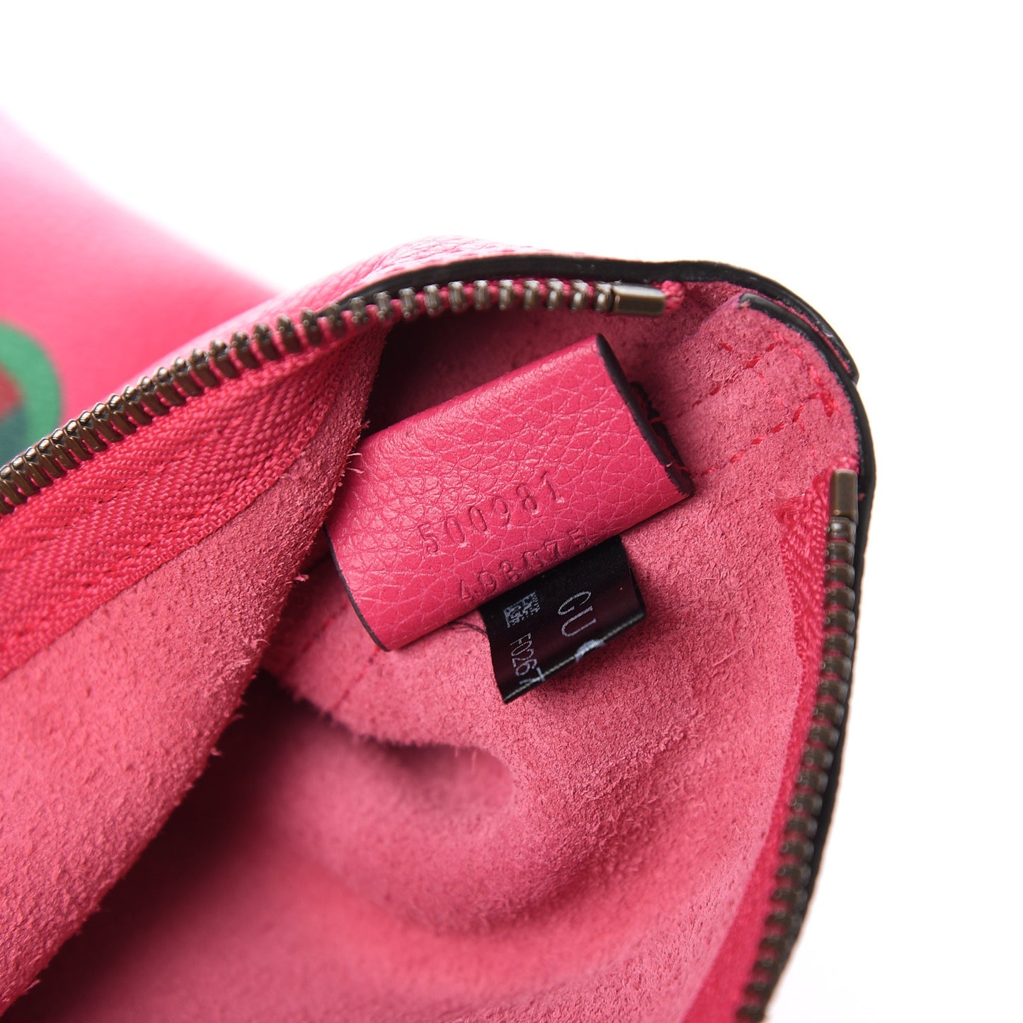 Pebbled Calfskin Medium Logo Portfolio Clutch Box Pink Green