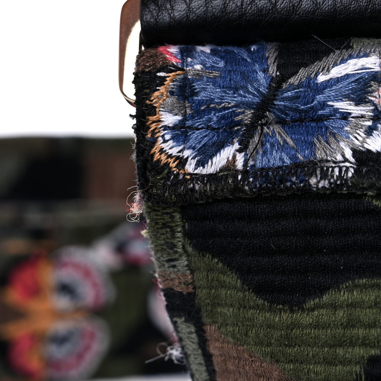 Valentino Garavani Canvas Camubutterfly Rockstud Guitar Strap Multicolor 6 of 6