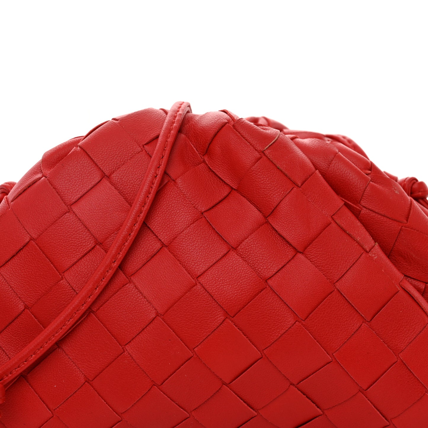 Nappa Intrecciato The Mini Pouch Bright Red