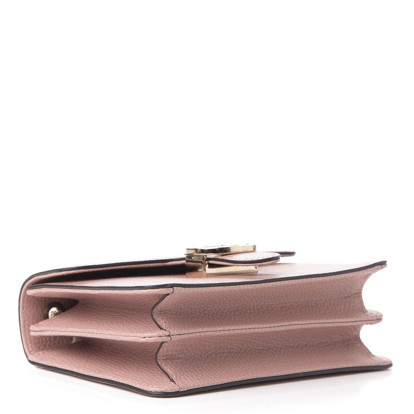 Dollar Calfskin Small Interlocking G Shoulder Bag Soft Pink
