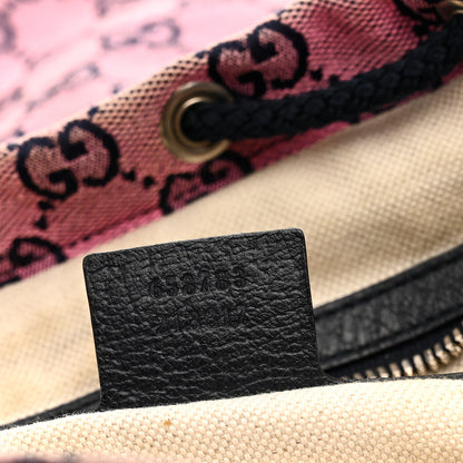 Gucci Monogram Multicolor Floral Embroidered Large Retro Interlocking G Three Pocket Backpack Pink Blue Multicolor 7 of 10