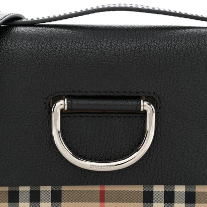 Burberry Goatskin Vintage Check Mini D-Ring Bag Black 8 of 12