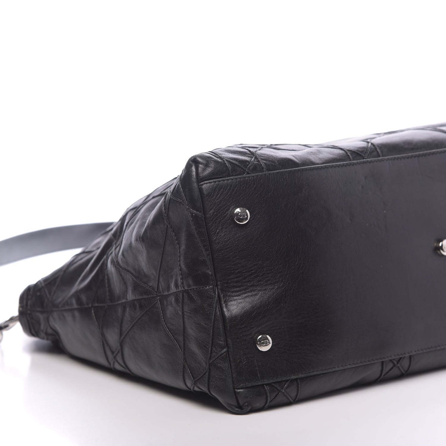 Christian Dior Lambskin Cannage Large Granville Tote Black 12 of 14