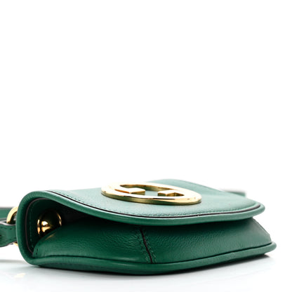 Gucci Roxy Calfskin Blondie Card Case Wallet with Strap Emerald 3 of 5