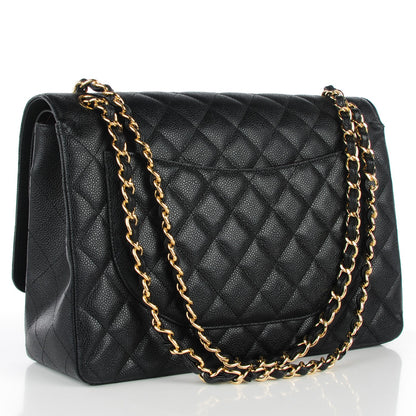 Chanel Caviar Quilted Maxi Double Flap Black 3 of 8
