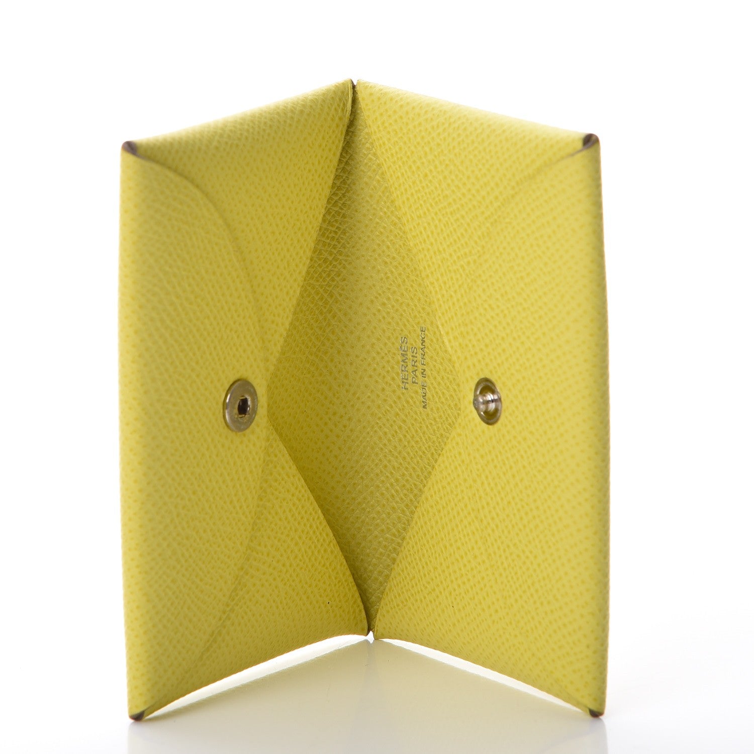 Hermes Epsom Calvi Card Case Soufre 5 of 10