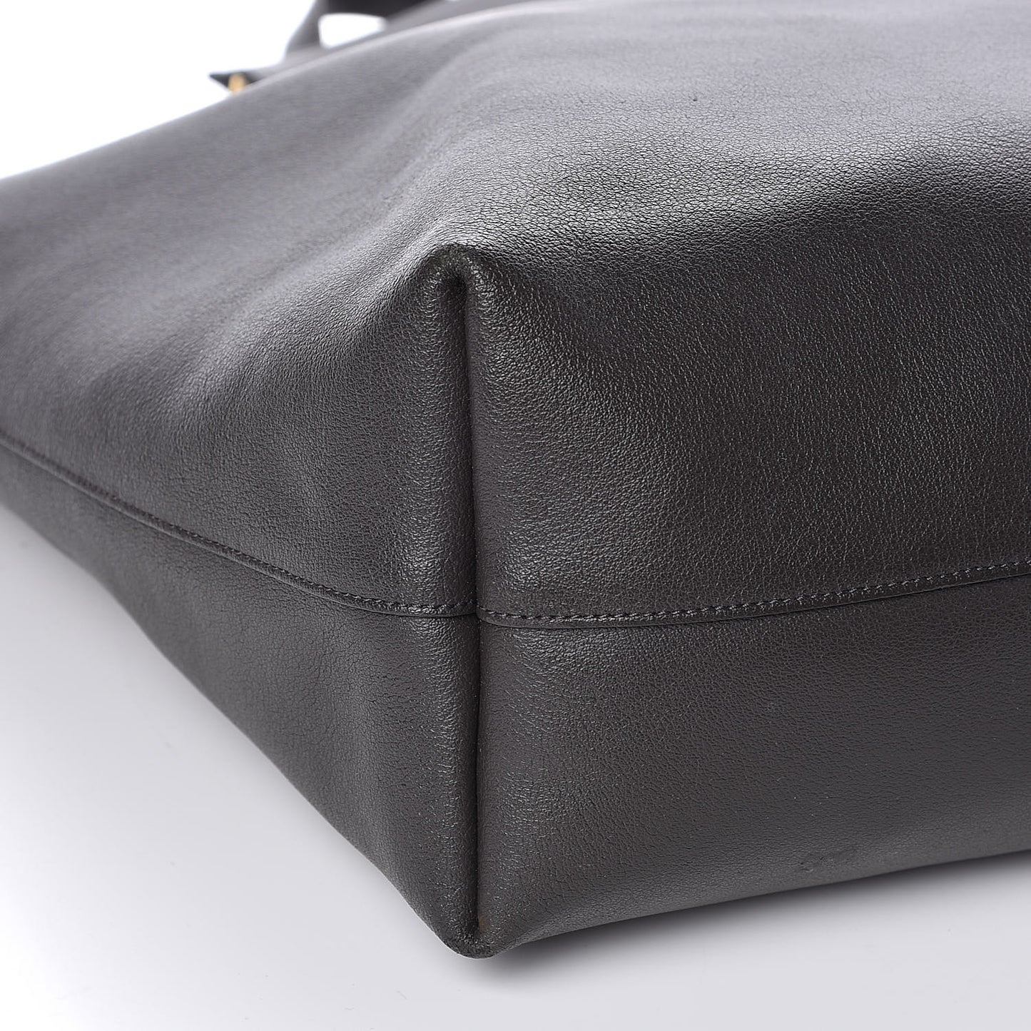 Calfskin Large Shopping Tote Dark Grey