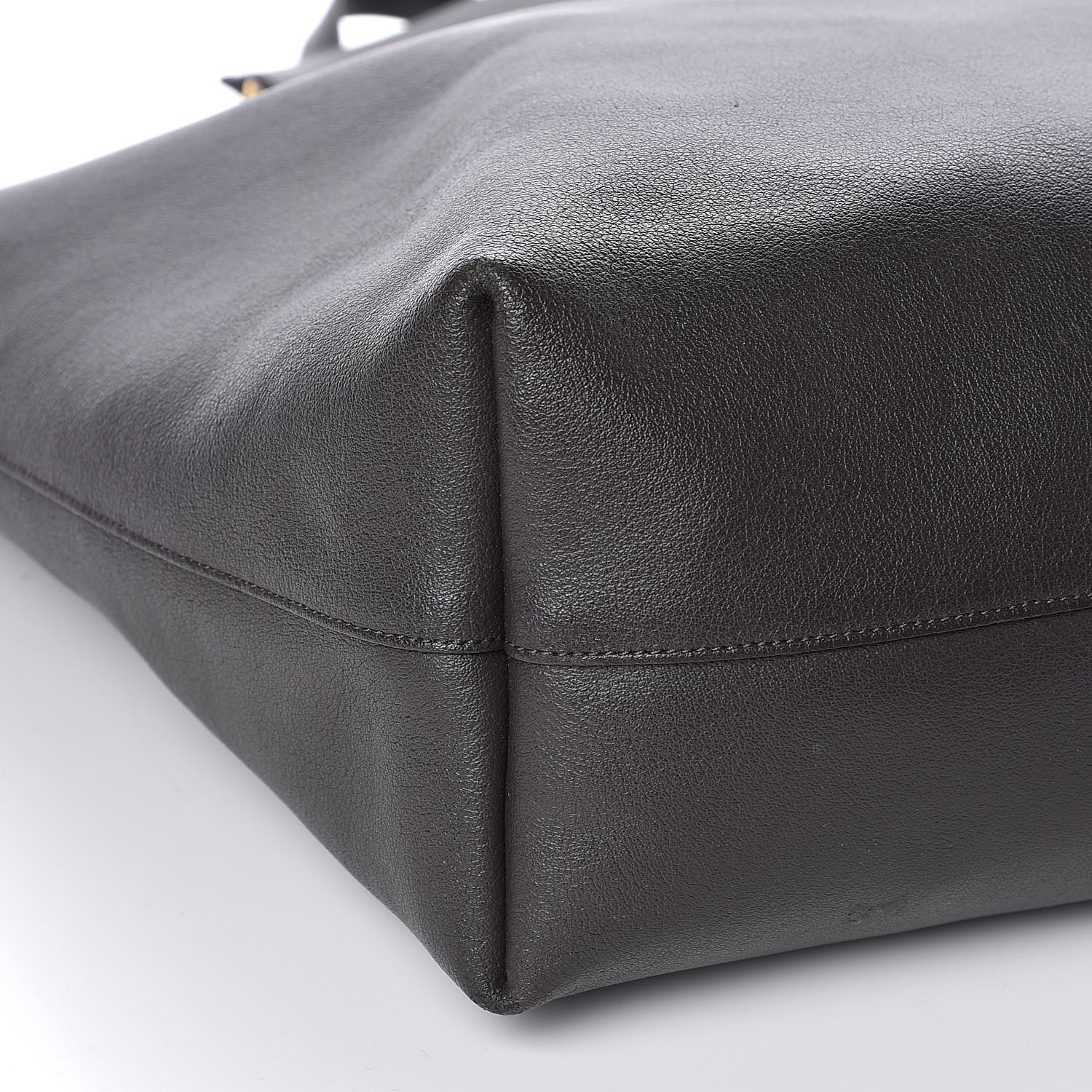 Saint Laurent Calfskin Large Shopping Tote Dark Grey 10 of 21