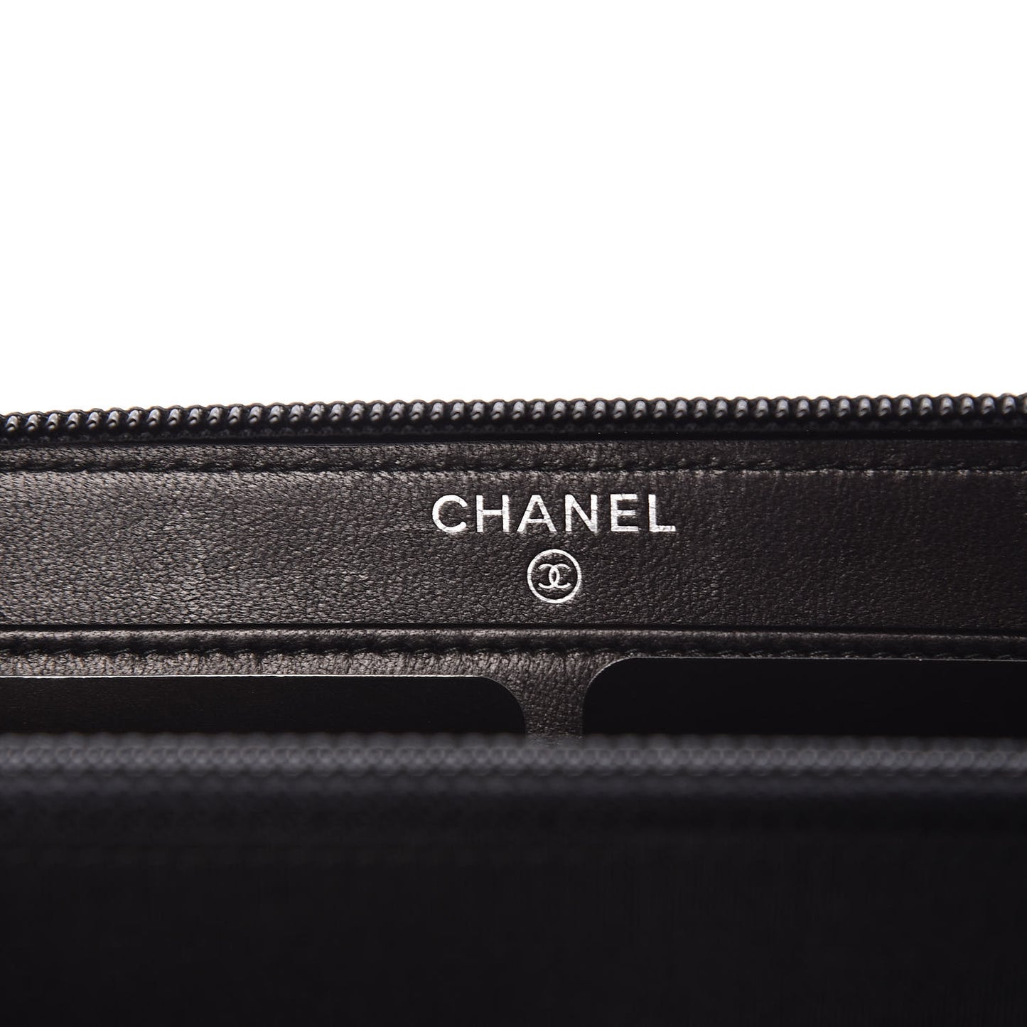 Caviar Quilted Boy Long Zip Around Wallet Black