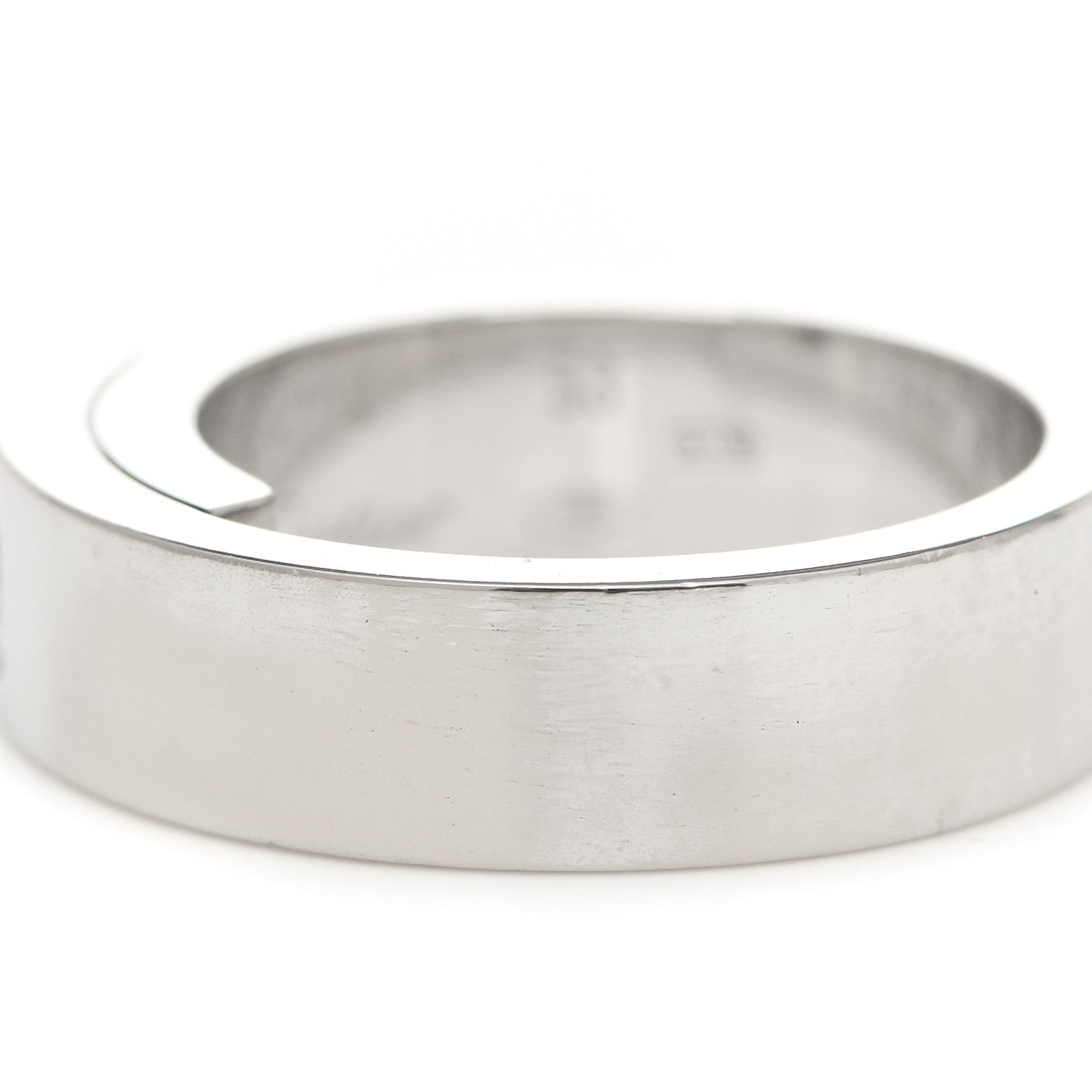 Cartier 18K White Gold Diamond Anniversary Band Ring 53 6.25 6 of 7