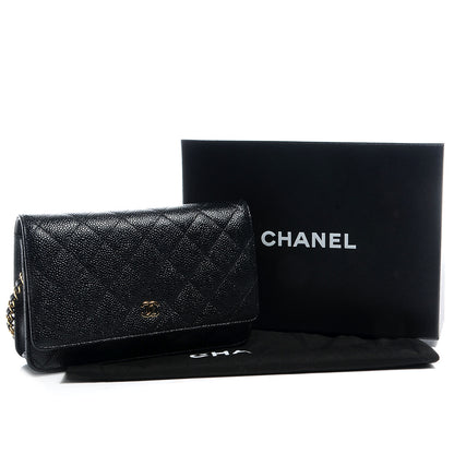 Chanel Caviar Wallet on Chain WOC Black 5 of 9