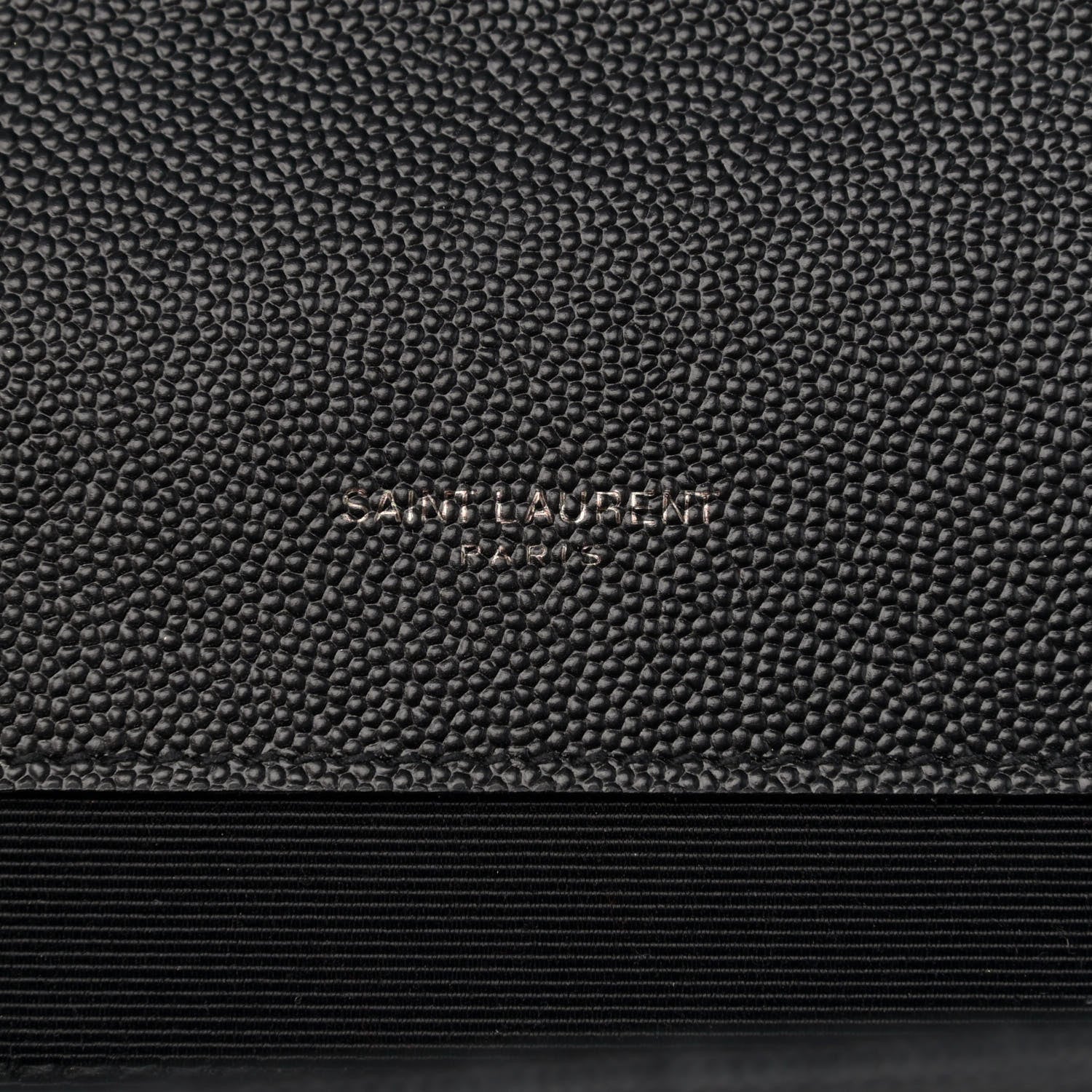 Saint Laurent Grain De Poudre Textured Mixed Matelasse Large Triquilt Monogram Monochrome Satchel Black 5 of 11