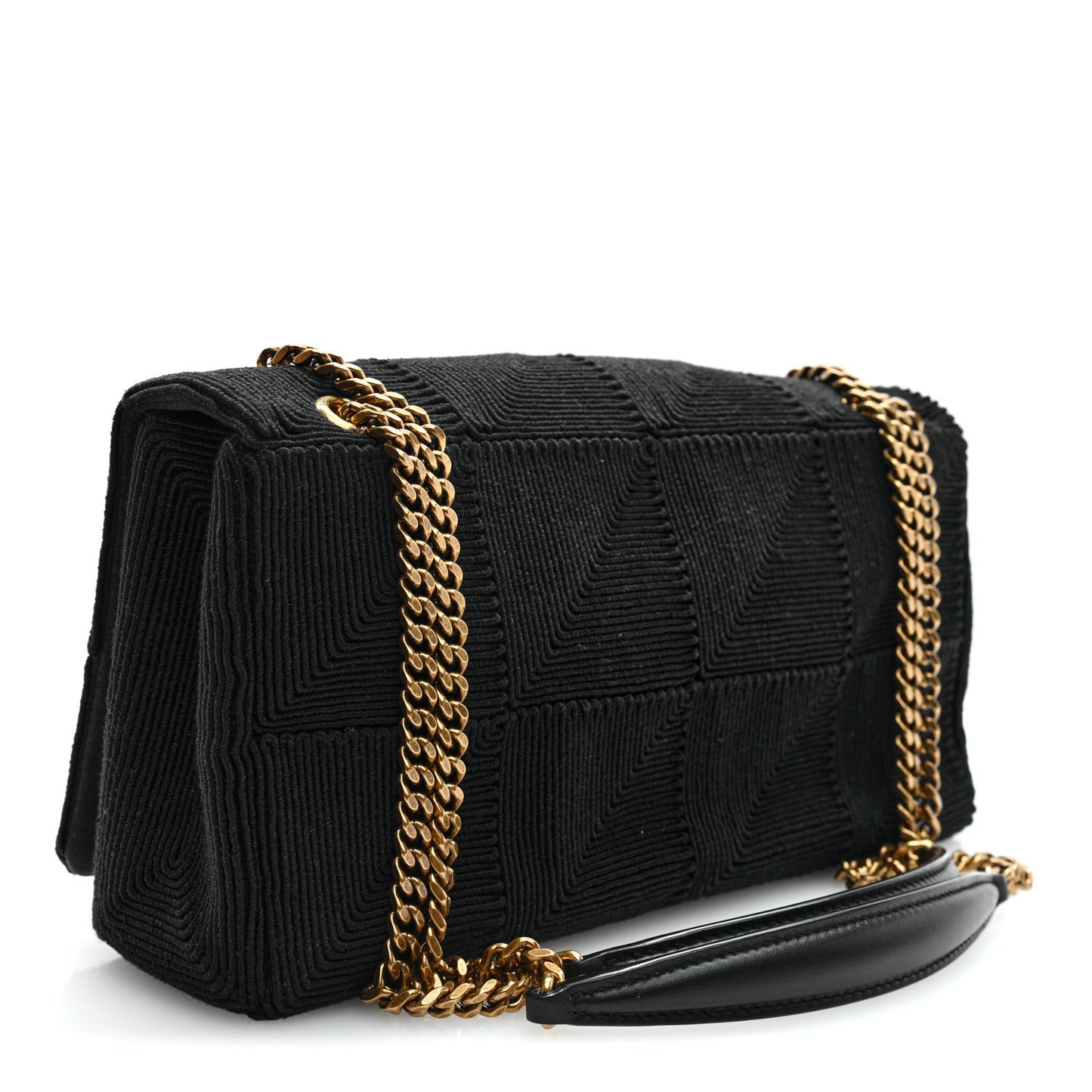 Quilted Satin Monogram Medium Jamie Black