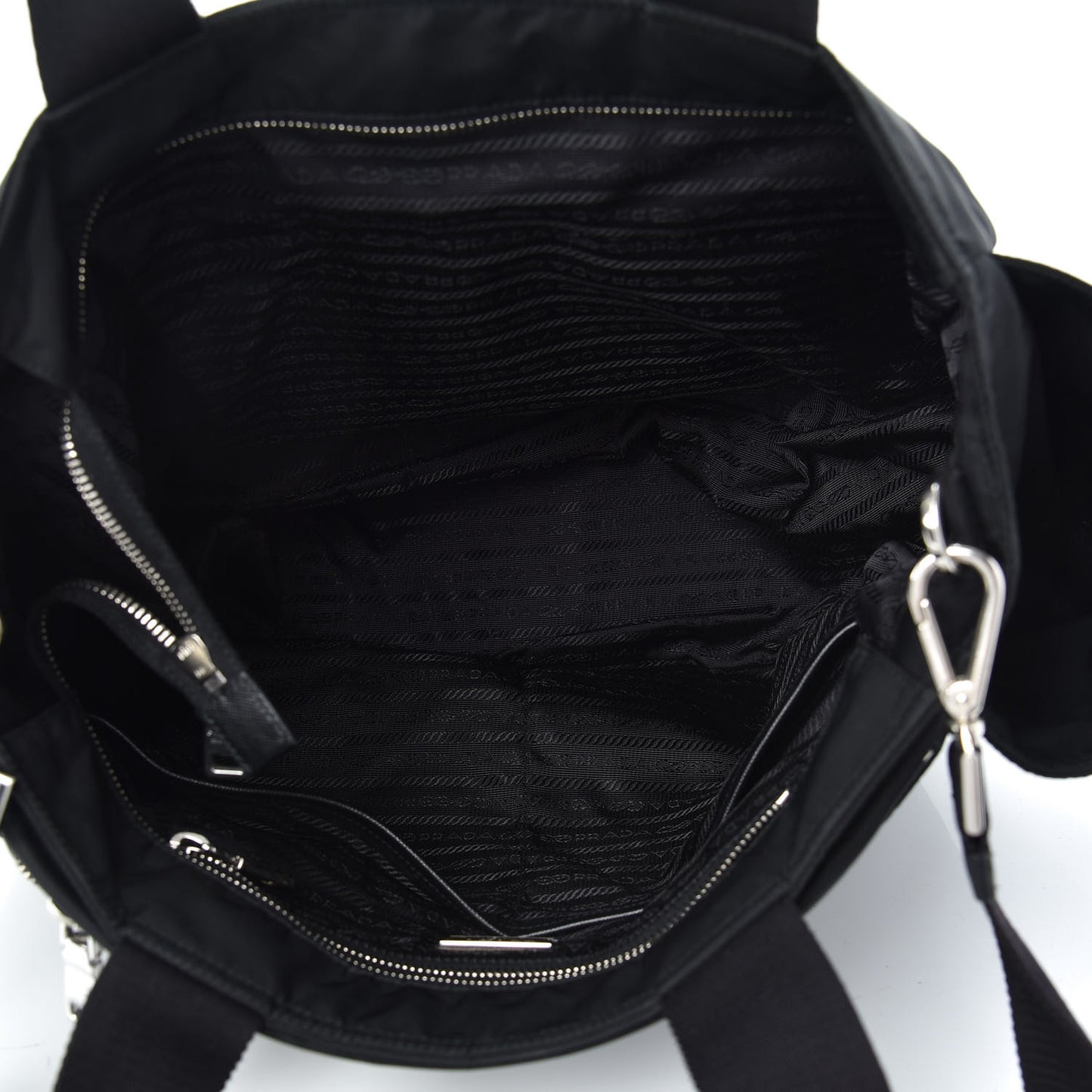 Tessuto Nylon Vela Diaper Bag Black