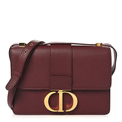 Christian Dior Grained Calfskin 30 Montaigne Flap Bag Red Brick 1 of 10