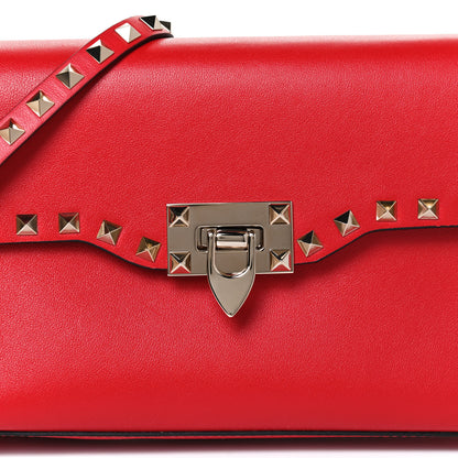 Valentino Garavani Vitello Medium Rockstud Flip Lock Crossbody Bag Rouge Pur 6 of 8