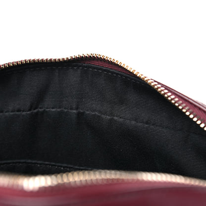 Saint Laurent Calfskin Matelasse Monogram Lou Camera Bag Dark Legion Red 11 of 13