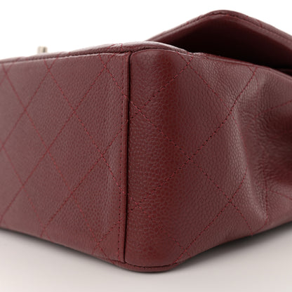 Chanel Caviar Quilted Maxi Double Flap Dark Red 10 of 11