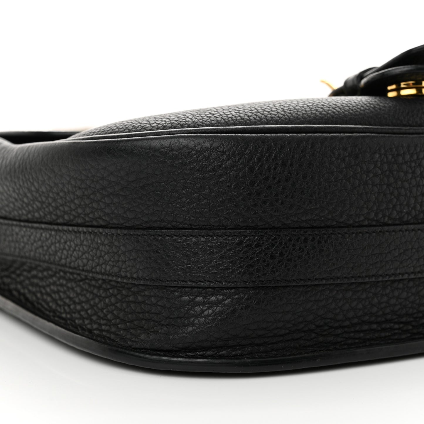 Grained Calfskin Large Bobby Flap Black
