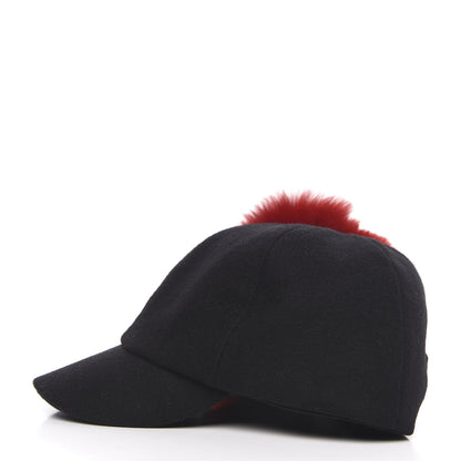 Fendi Wool Fox Fur Hat S Black Multicolor 4 of 7