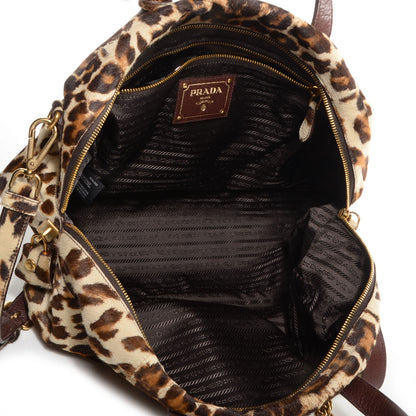 Prada Calf Hair Leopard Print Bauletto 5 of 10