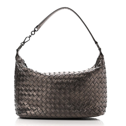 Bottega Veneta Metallic Nappa Intrecciato Small Shoulder Bag Brunito 1 of 10