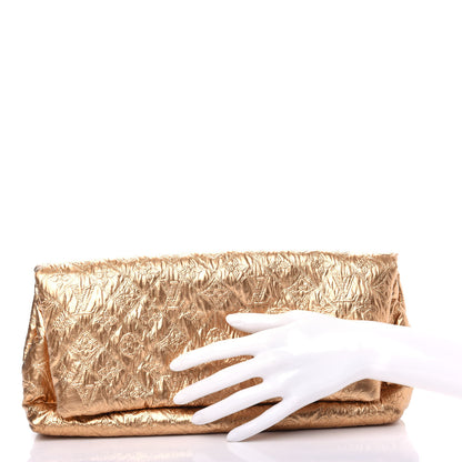 Louis Vuitton Jacquard Quilted Monogram Limelight Clutch MM Gold 2 of 7