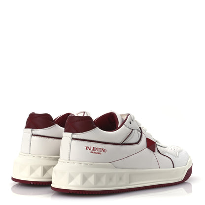 Valentino Garavani Nappa Mens One Stud Low Top Sneakers 38.5 White Rosso Valentino 5 of 11