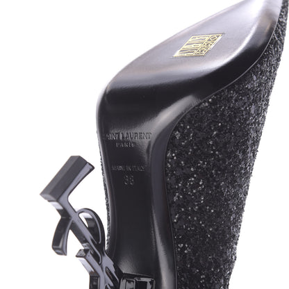Saint Laurent Glitter Opyum 100 Pumps 38 Black 10 of 11