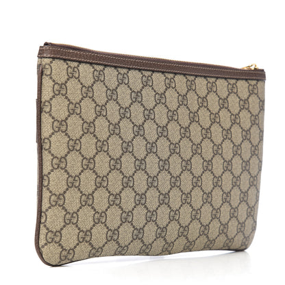 Gucci GG Supreme Monogram Large Ophidia Pouch Clutch Brown 2 of 9