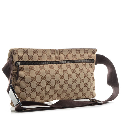 Gucci GG Monogram Web Double Pocket Belt Bag Dark Brown 3 of 7