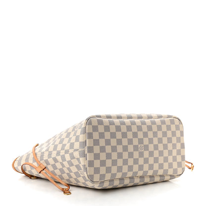 Louis Vuitton Damier Azur Neverfull MM Rose Ballerine 4 of 10