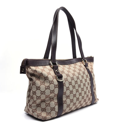Gucci Monogram Medium Abbey Tote Dark Brown 3 of 11