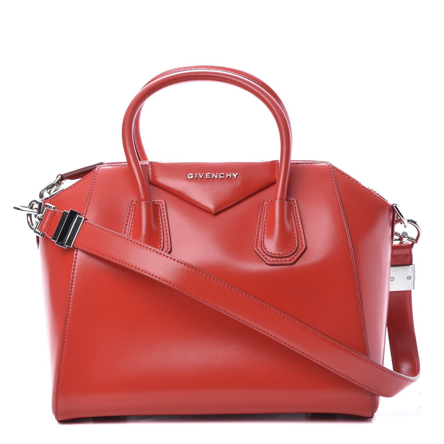 Givenchy Shiny Lord Calfskin Small Antigona Medium Red 1 of 10