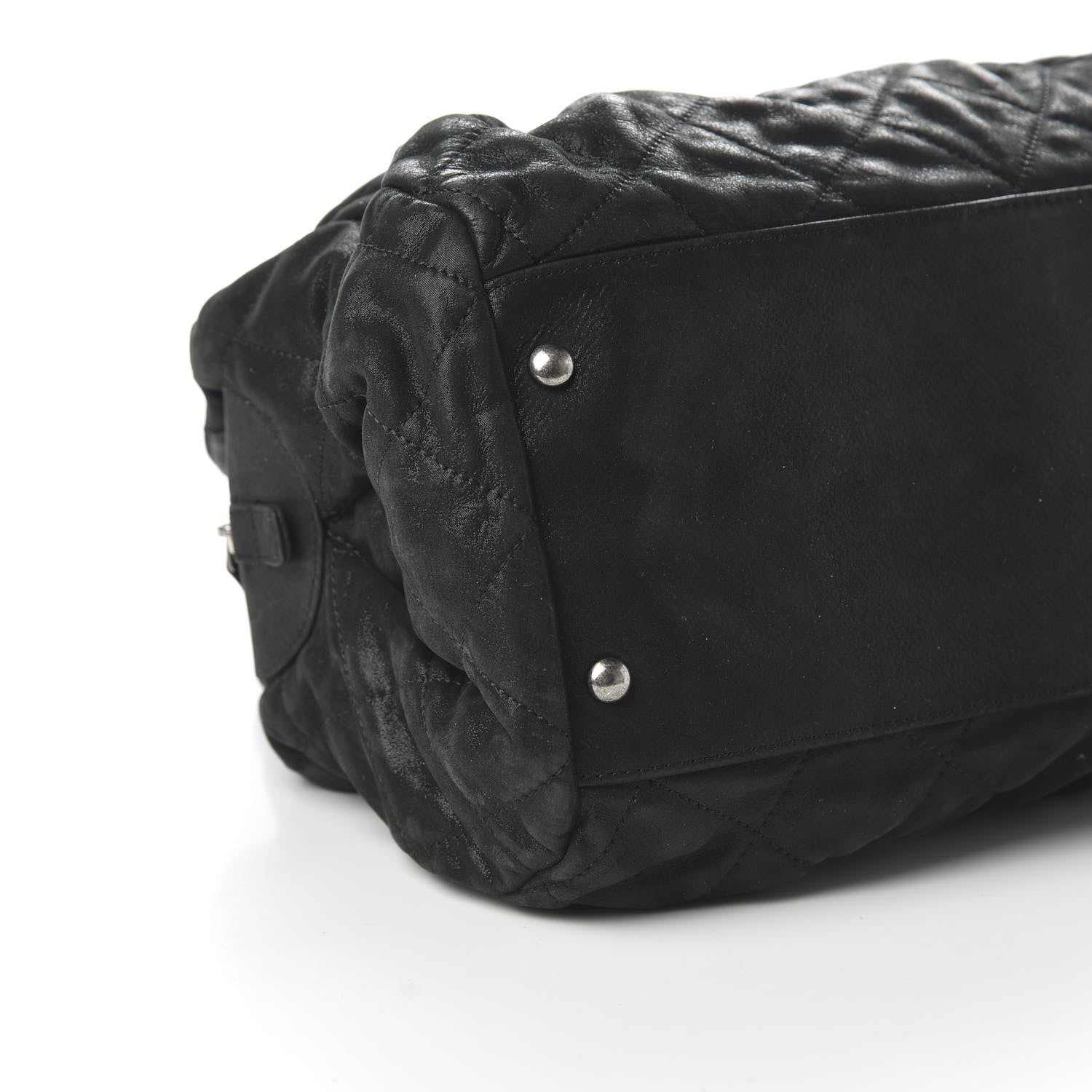 Chanel Iridescent Calfskin Chic Quilt Bowling Bag Black 6 of 12