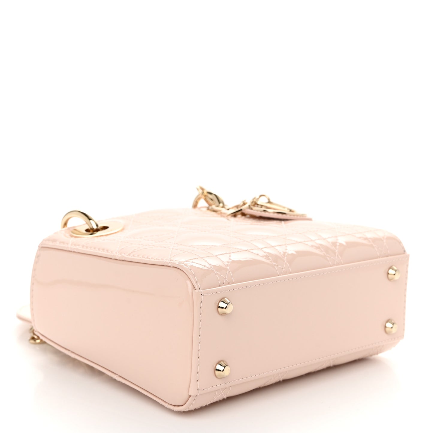 Patent Cannage Mini Lady Dior Light Pink