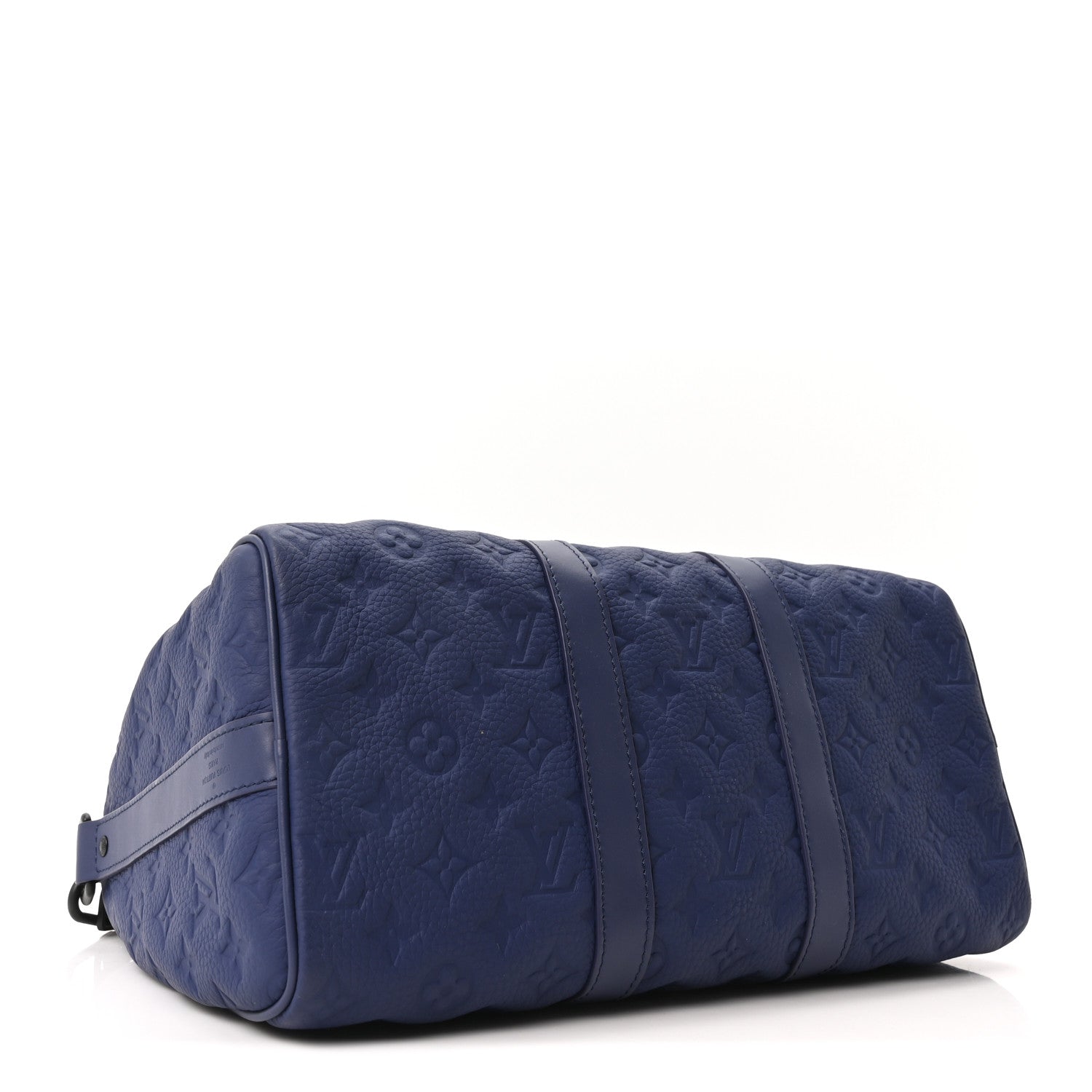 Louis Vuitton Monogram Taurillon Keepall Bandouliere 35 Blue 4 of 9