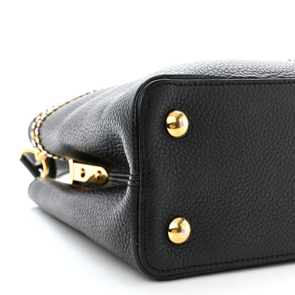 Louis Vuitton Taurillon Fleur De Lys Capucines PM Black 8 of 9
