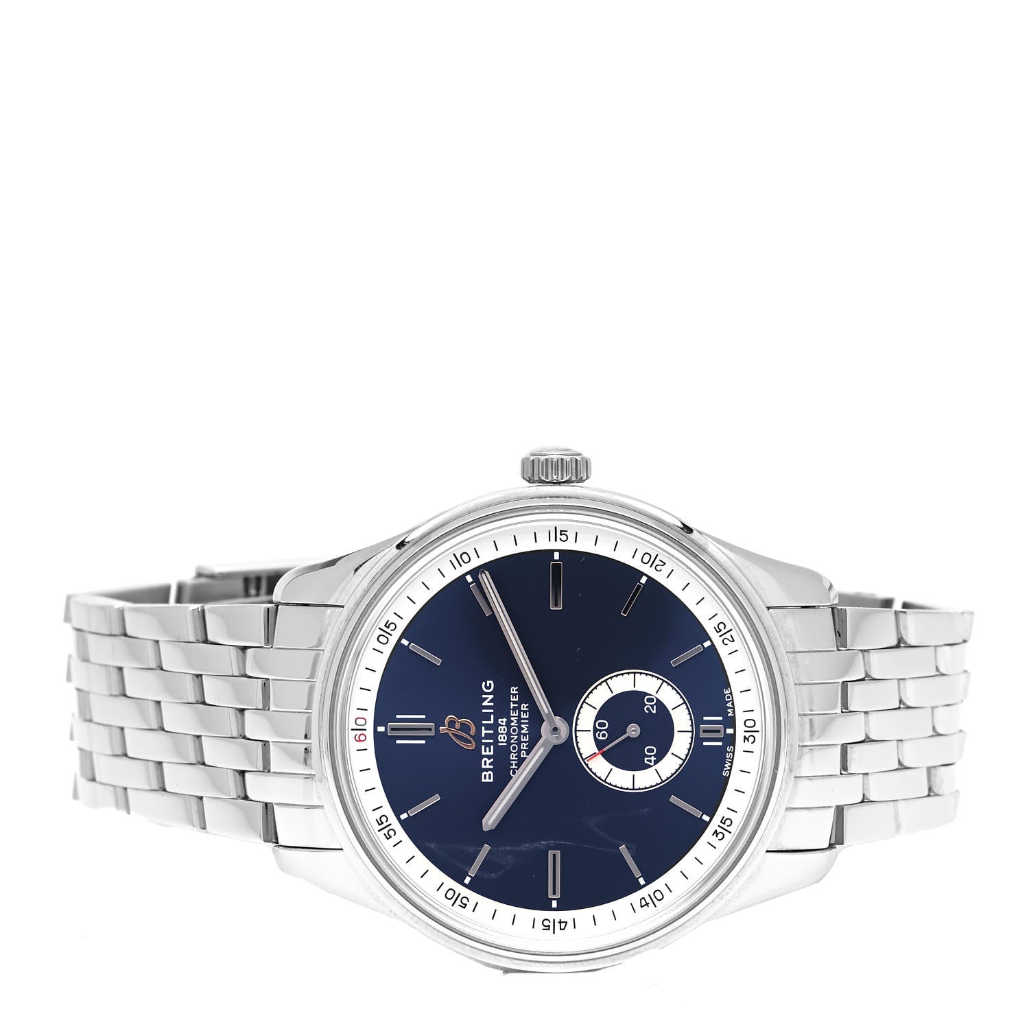 Breitling Stainless Steel 40mm Premier Automatic Watch Blue A37340 3 of 5