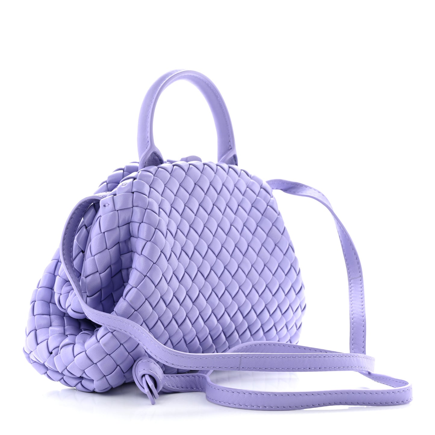 Nappa Intreccio Mini Padded Handle Bag Wisteria