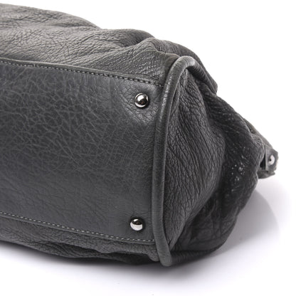 Chanel Distressed Lambskin Large Lady Braid Satchel Dark Grey 6 of 8