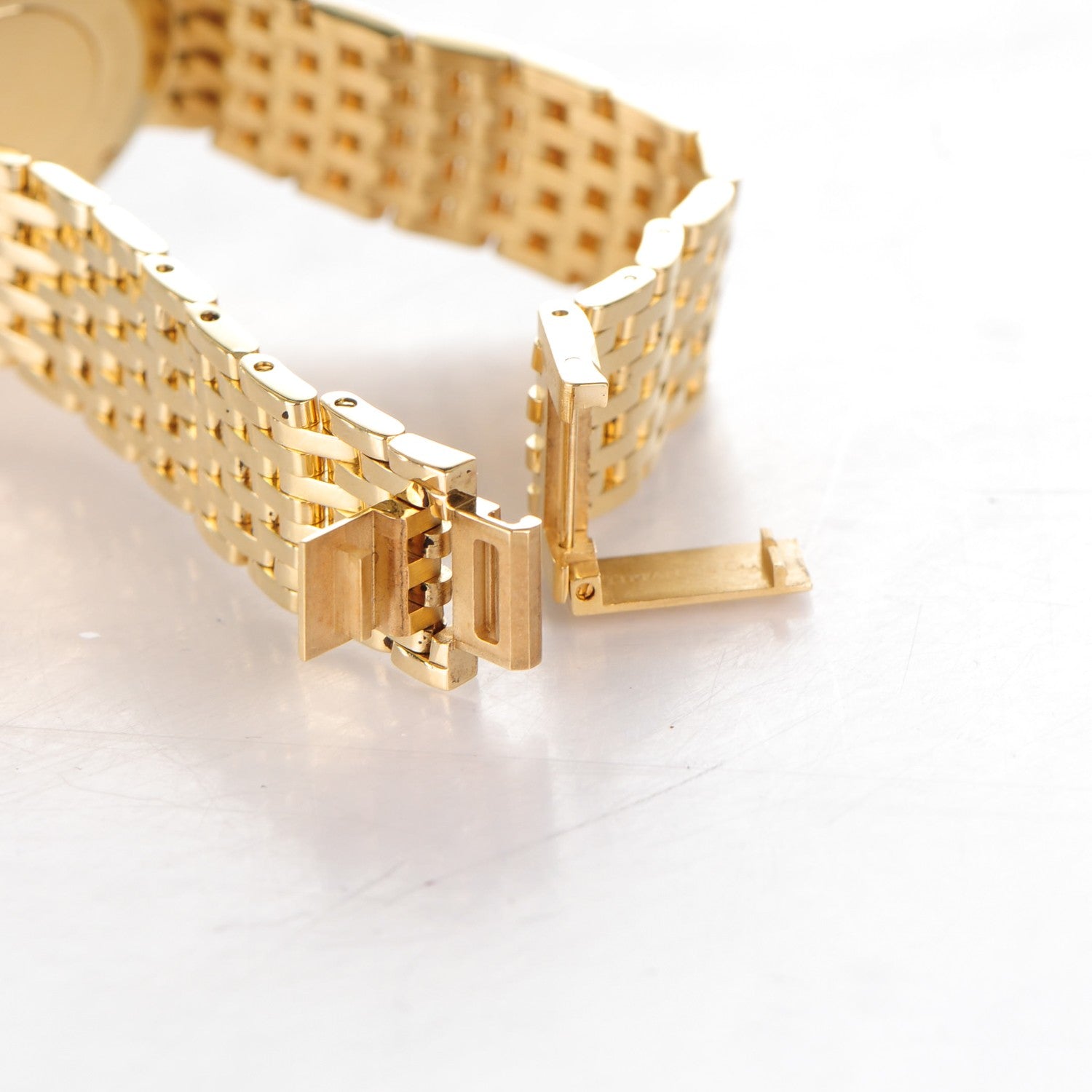 Tiffany 18K Yellow Gold Diamond Bezel 25mm Quartz Watch 8 of 9