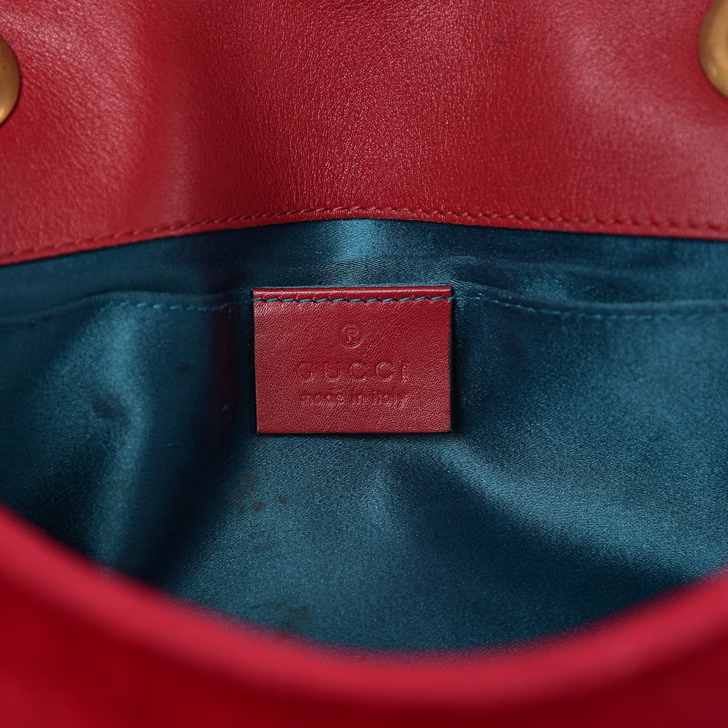 Velvet Matelasse Mini GG Marmont Shoulder Bag Hibiscus Red