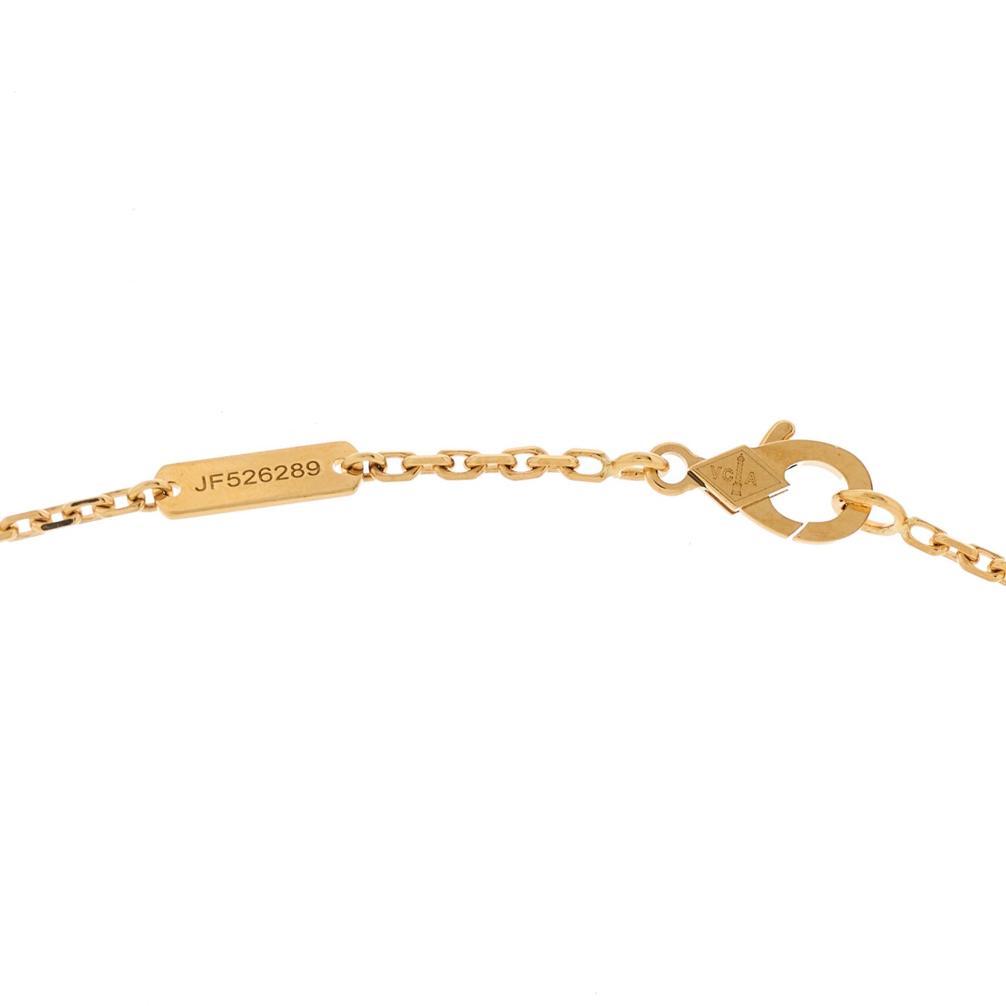 18K Yellow Gold Guilloche Magic Alhambra Long Necklace