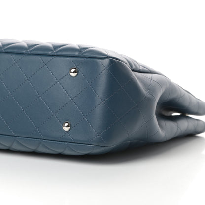 Chanel Lambskin Quilted Large Classic Shopping Tote Blue 10 of 12