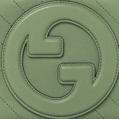Gucci Sakai Be Green Calfskin Diagonal Stitched Small Blondie Shoulder Bag Light Green 8 of 11