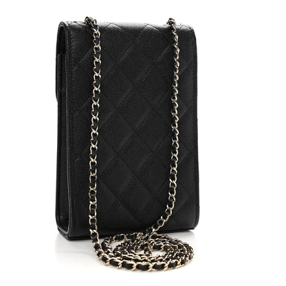Chanel Caviar Quilted Golden Class Phone Holder Black 2 of 12