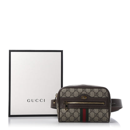 Gucci GG Supreme Monogram Web Small Ophidia Belt Bag 85 34 Dark Brown 11 of 11