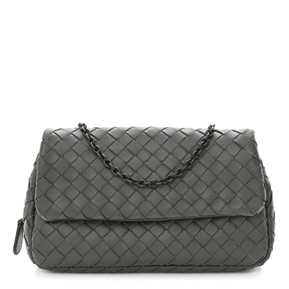 Bottega Veneta Nappa Intrecciato Small Chain Crossbody Light Grey 1 of 11